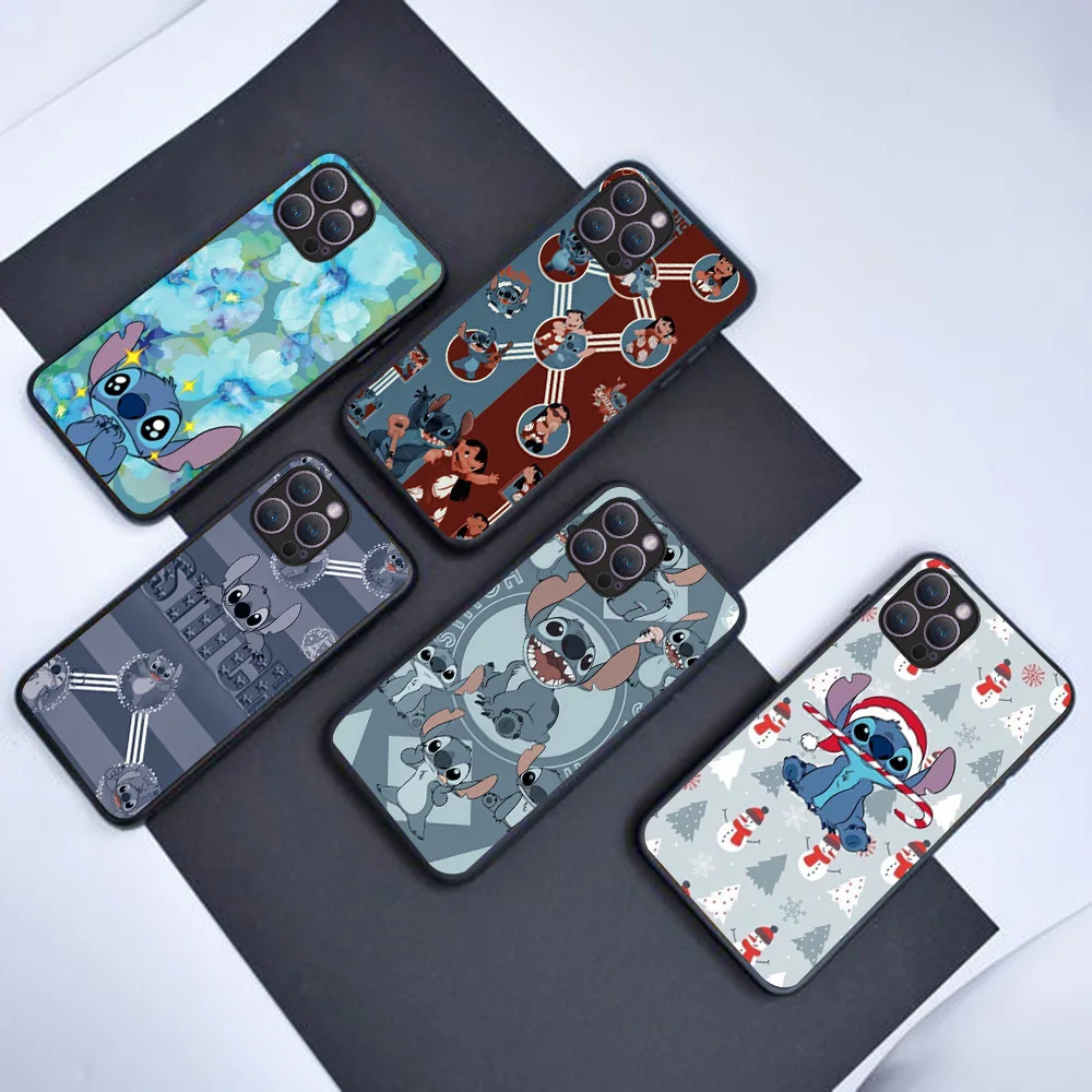 Черный чехол B-47 Stitch для OPPO Reno 11F A76 4F A77 3 A78 A73 2F A74 2Z 4 11 Pro Find X3 Lite 5G