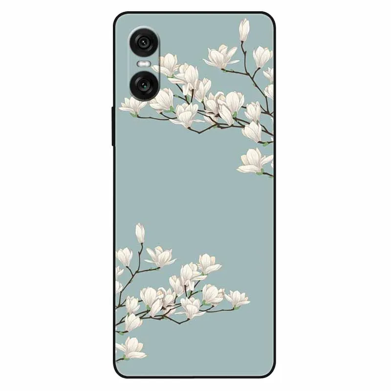 Чехол для Sony Xperia 10 VI силиконовый мраморный мягкий чехол крутые чехлы с принтом 1