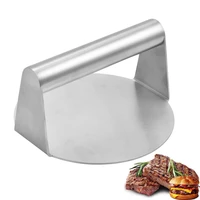 burger press round stainless steel hamburger patty maker non stick meat beef grill accessories hamburger press squeeze grease