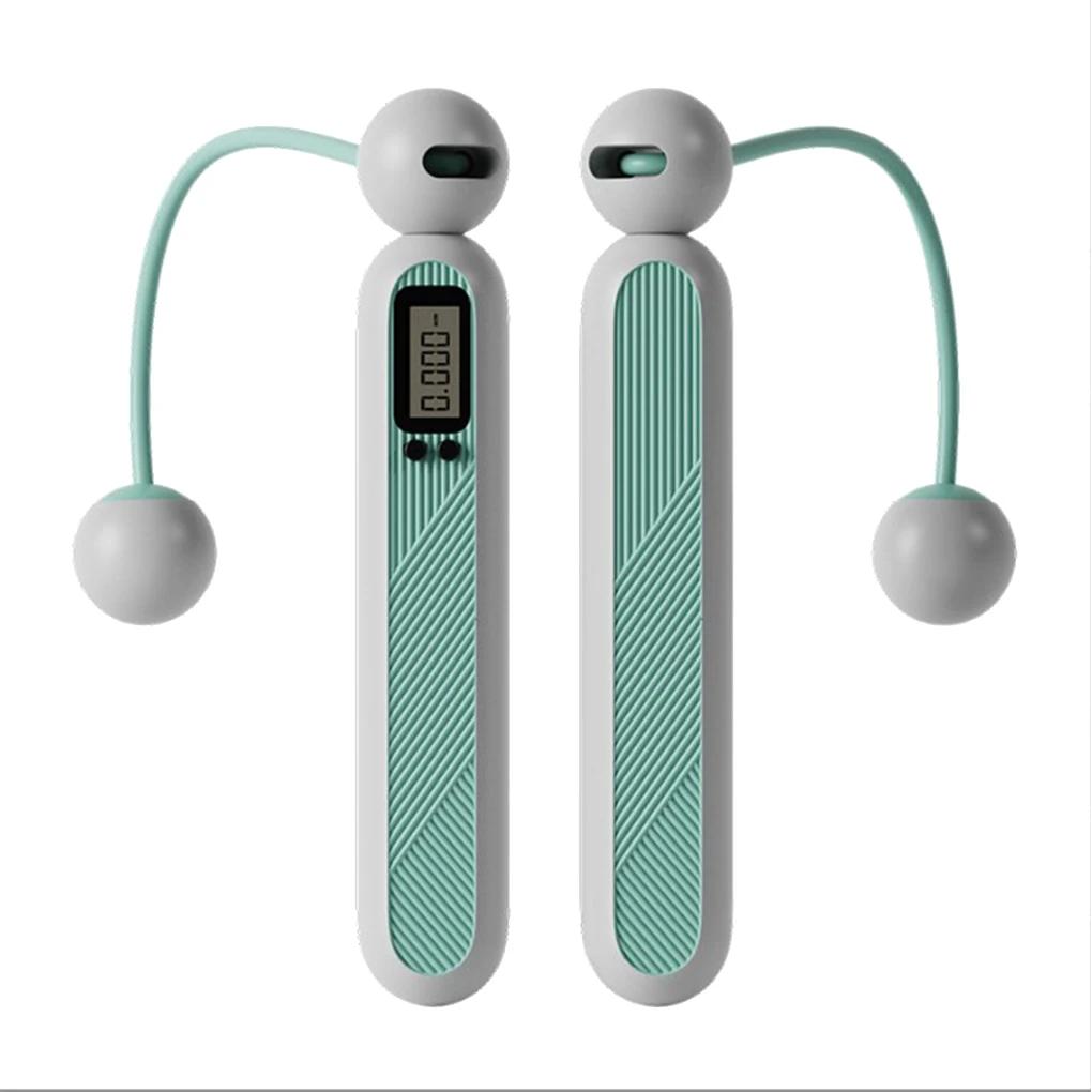 

1 Pair Electronic Cordless Jump Rope Speeds Skipping Counter Digital Display Cordless Counting Body Training for Home Indoor Gym