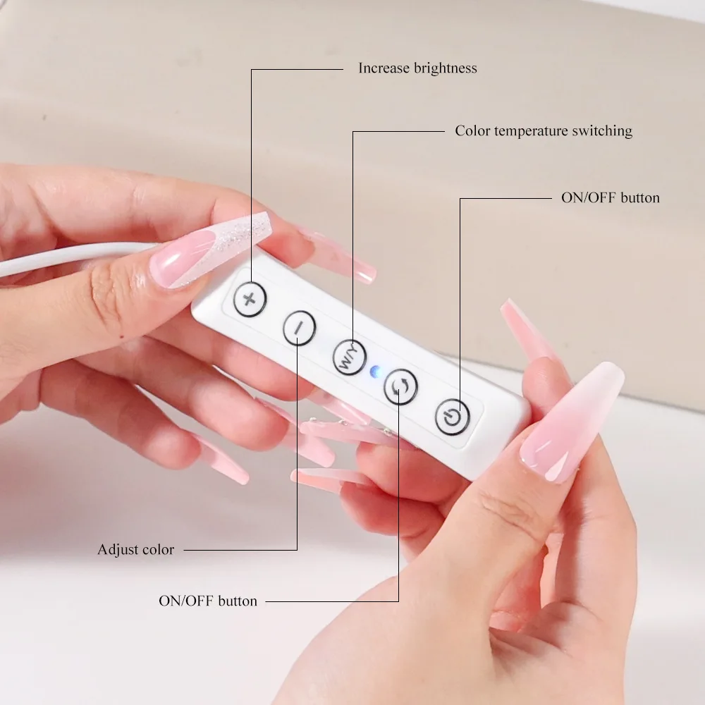 Настольная лампа для ногтей в форме полумесяца светодиодная настольная