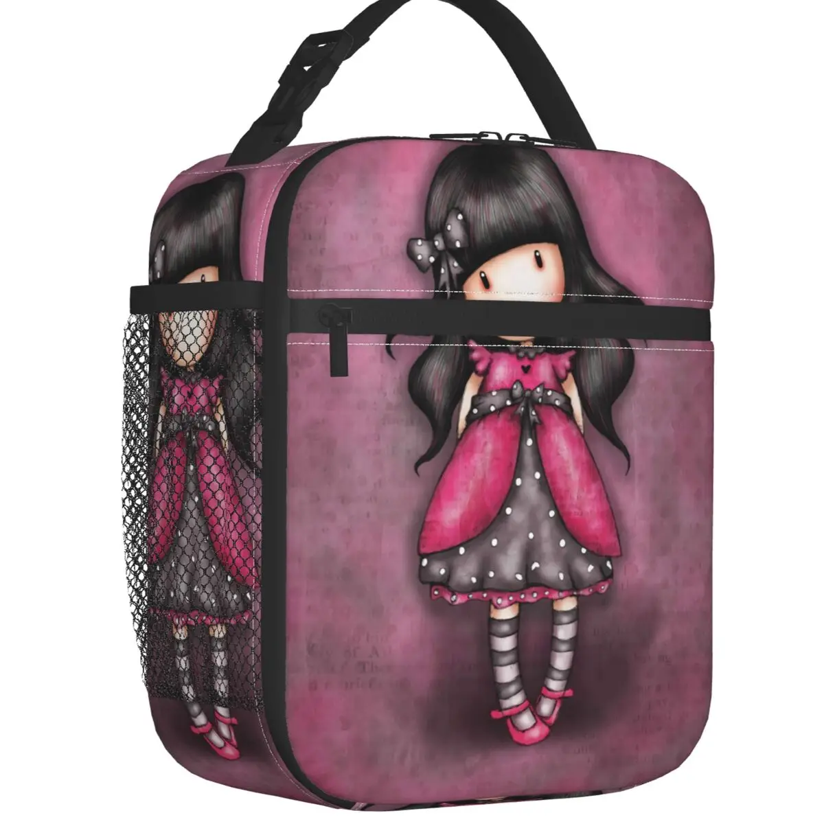 

Santoro Gorjuss Doll Insulated Lunch Bags for Women Anime Girl Resuable Cooler Thermal Bento Box Work School Travel
