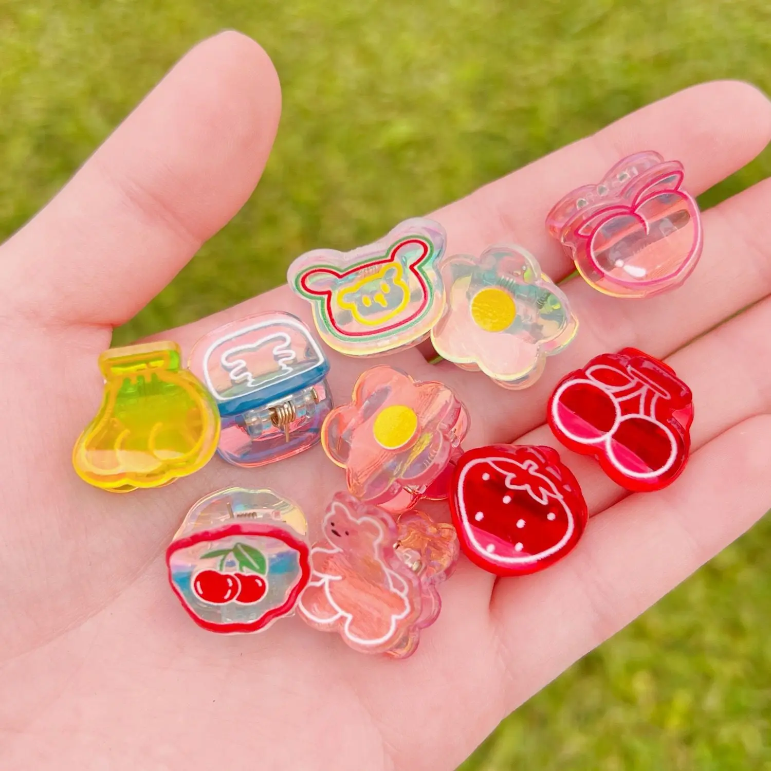 Маленькие модные стильные заколки для волос с фруктовым рисунком женский