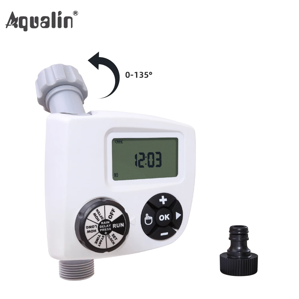 Aqualin 4 Cycle Digital Water Timer Solenoid Valve Home Garden Automatic Irrigation Timer Waterproof #21135