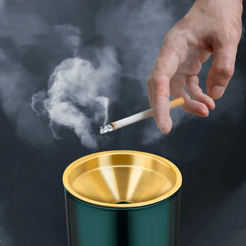 

Пепельница из нержавеющей стали, Современная пепельница с защитой от пыли, напольная пепельница для офиса, дома, гостиной
