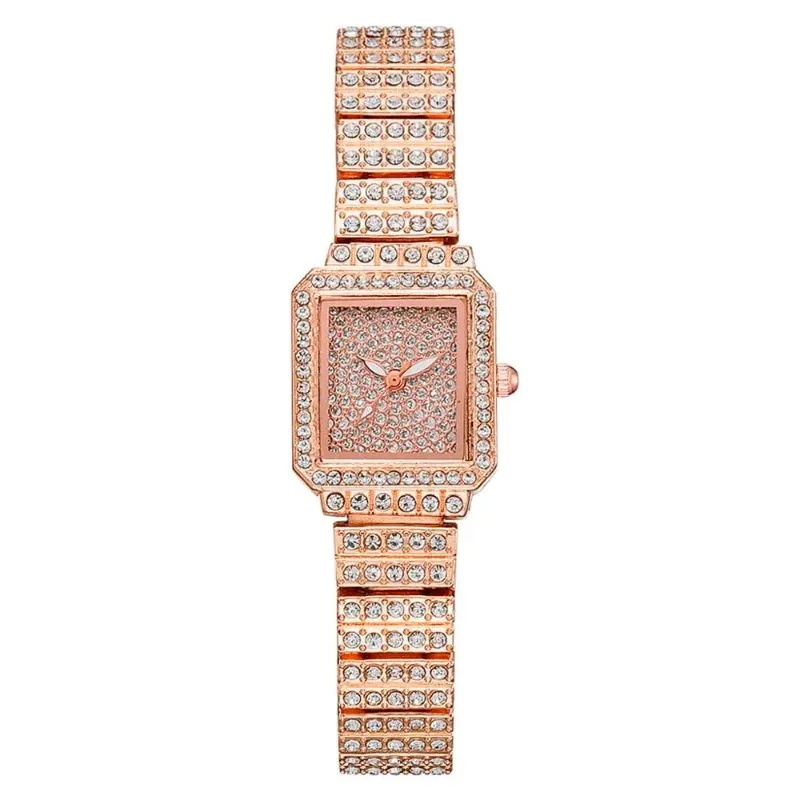 

Women Brand Luxury Full Rhinestone Bracelet Watches Square Diamond Ladies Watch Gift Quartz Wristwatch Relogios Femininos Clock