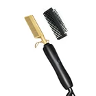 Электрический Выпрямитель для волос 2 в 1 расческа выпрямитель для волос Плойка для влажной сушки использование волос плоские утюги горячий нагрев расческа для волос