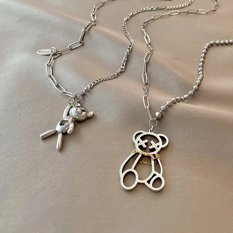 

Маленькое животное, медведь, потенциал в стиле хип-хоп, модная крутая темпераментная цепочка до ключиц, индивидуальные нишевые дизайнерски...