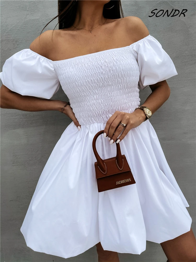 

Повседневное женское платье с пышными рукавами, модное сексуальное платье