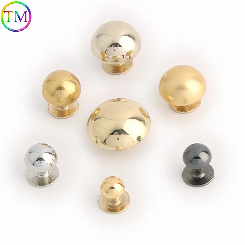 20-100 Pieces Metal Nail Strap Rivets Round Head Screws Mushroom Dome Rivets Stud For Clothes Leather Craft Repair Accessories