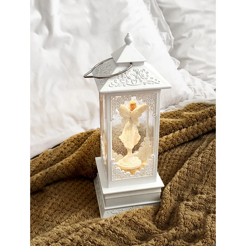 

Elf night light ins wind bedroom bedside creative atmosphere desk lamp Nordic rotating music box