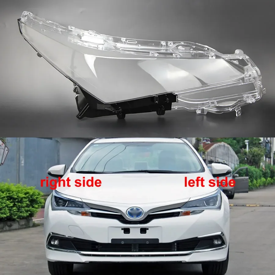 

For Toyota Corolla Hybrid 2016 2017 2018 Car Accessories Headlight Lens Cover Transparent Lampshade Headlamp Shell Plexiglass