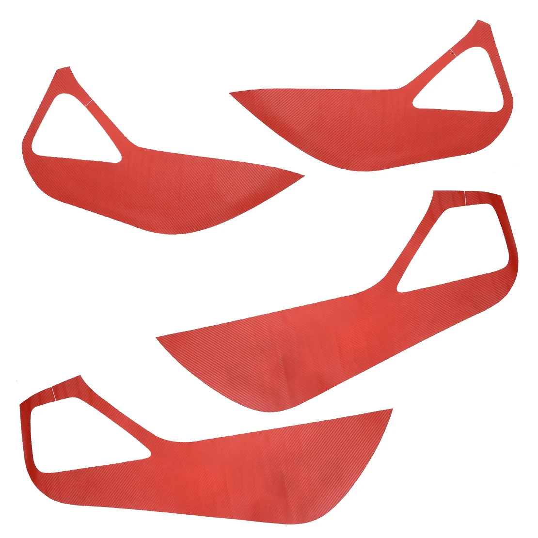 

4Pcs Car Red Inner Front Rear Door Panel Anti-Kick Cover Sticker Fit for Toyota Corolla 2019 2020 2021 2022 Carbon Fiber Style