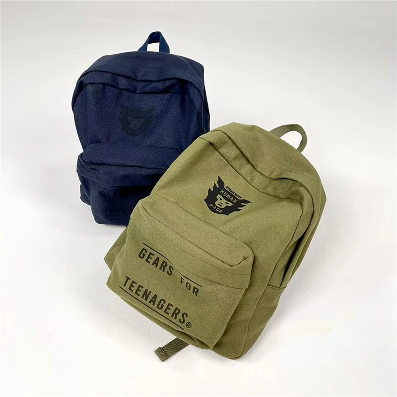 

Best Quality Comfortable New Arrival Human Made Fashion Canvas Backpack Men 1:1 Human Made Women Functional Bag Vintage Bags