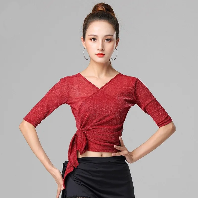 Одежда для латиноамериканских танцев женский сексуальный топ взрослых одежда