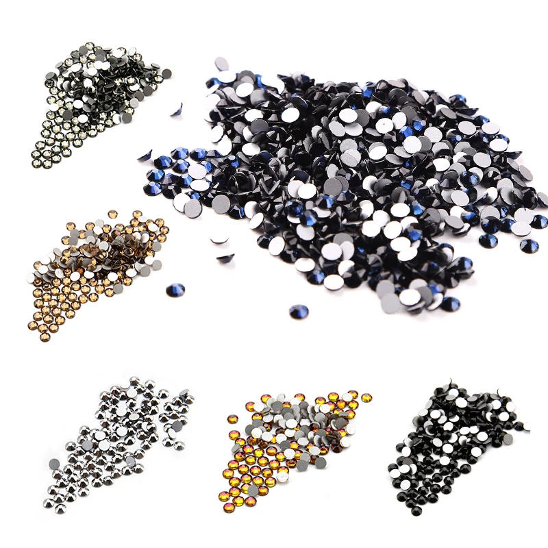 

SS5 Colors Glitter Non Hot Fix Rhinestones Crystal Flatback in Bulk DIY Glass Strass Decorations for Nails Art Rhinestone