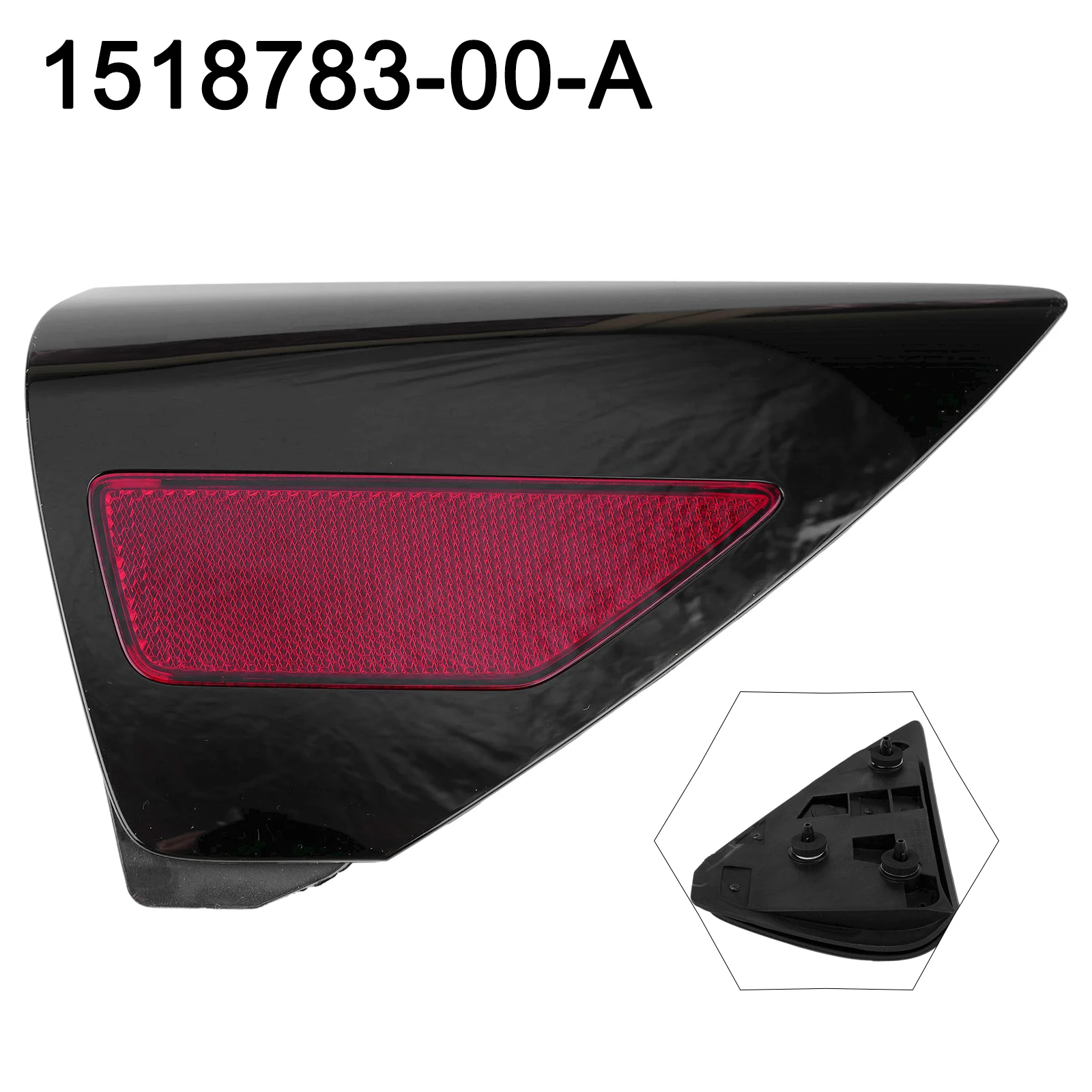 

1pc Auto Rear Right Quarter Panel Reflector Light ABS Black And Red For Tesla Model Y 2020-2022 1518783-00-A Car Lights Shell