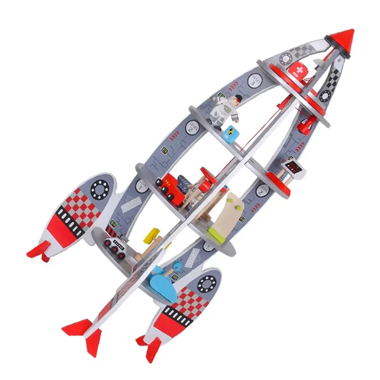 

Girl Boy Space Model Rocket Game Children Puzzle Wooden Toy for Children