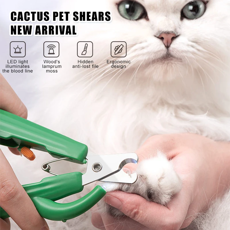 

Pet Clippers Dog Paw Trimmers Cat Nail Grinders Led Light Hair Grooming Trimmers Cats Claw Cutter Foot Toe Hair Cutting Machine