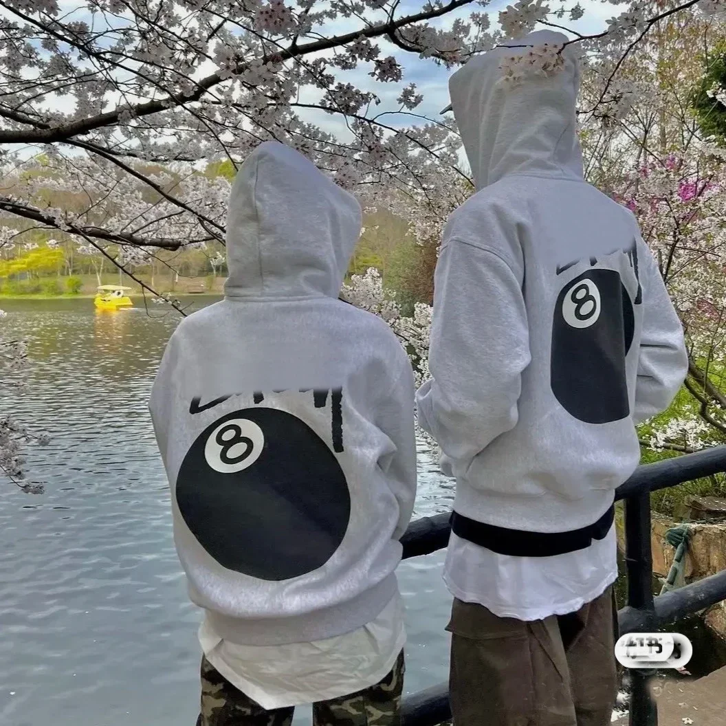 

23FW высококачественная черная толстовка с капюшоном и пенным принтом для струйной печати, свитшоты, повседневный Свободный пуловер