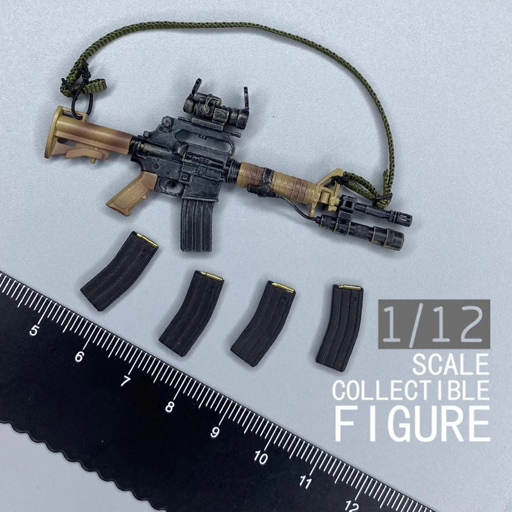 

1/12 Crazy Figure CFTOYS US. Special Army Soldier Long Weapon Sniper Toys Model PVC Material can't be fired Model Fit 6" Action