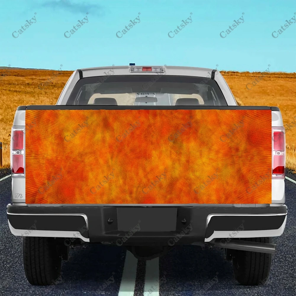 

Абстрактные оранжевые наклейки на грузовик, переводная картинка на заднюю дверь грузовика, наклейки на бампер, графика для автомобилей, грузовиков, внедорожников