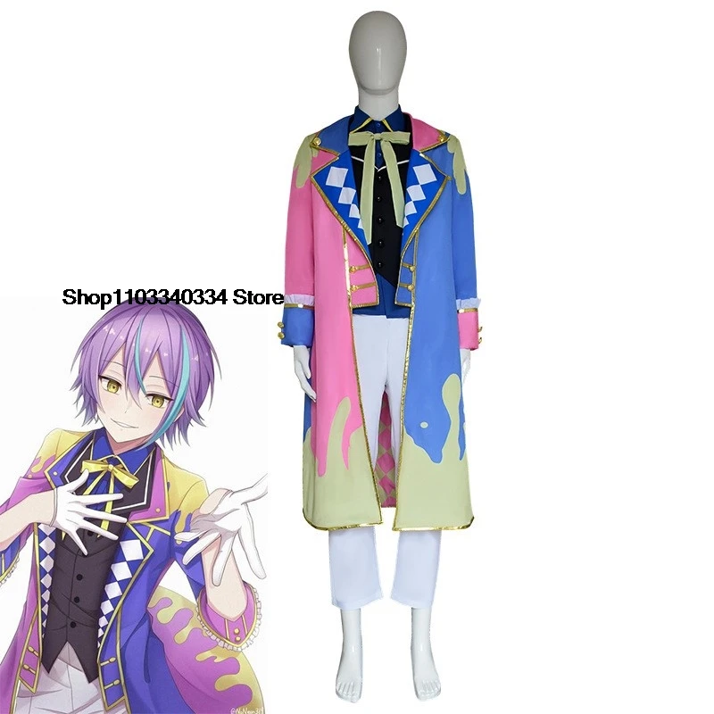 Kamishiro Rui Cosplay Costume Wig Anime Project Sekai Colorful Stage! Halloween Party Outfit Purple for Men Women