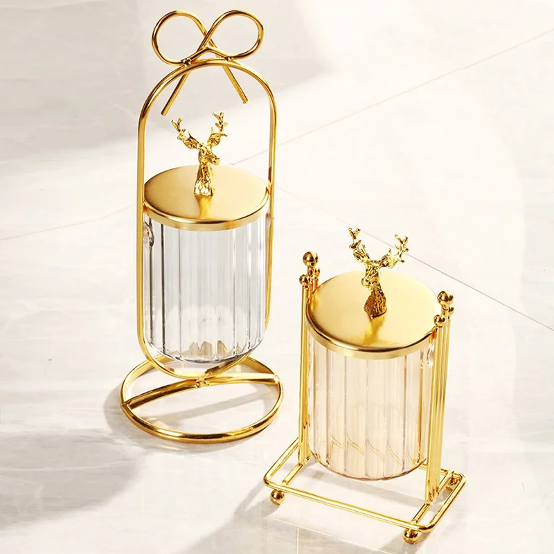 

style Nordic light luxury storage box creative fashion home dining room living room desktop cotton swab box toothpick holder