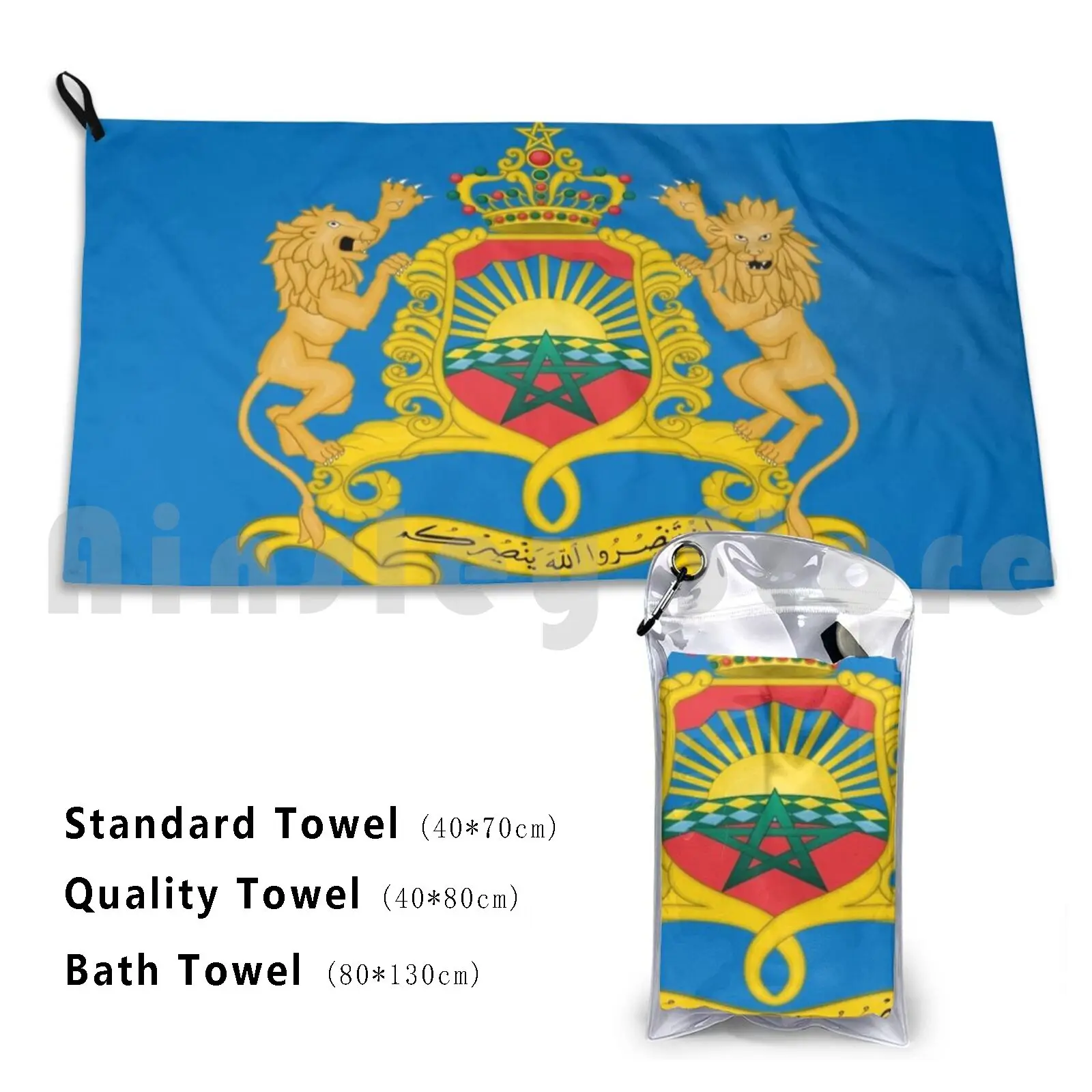 

Morocco Custom Towel Bath Towel Aline Top Shower Flag Flags World Country Countries Europe Asia Africa North