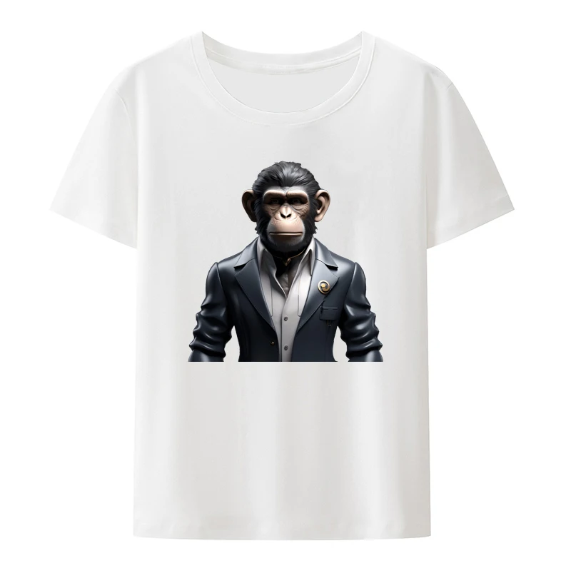 

AI Generated Wearing Fashionable Leather Ape Cotton T-shirt Top Y2k Harajuku Pattern Camiseta Hombre Pride Kpop Hipster Summer