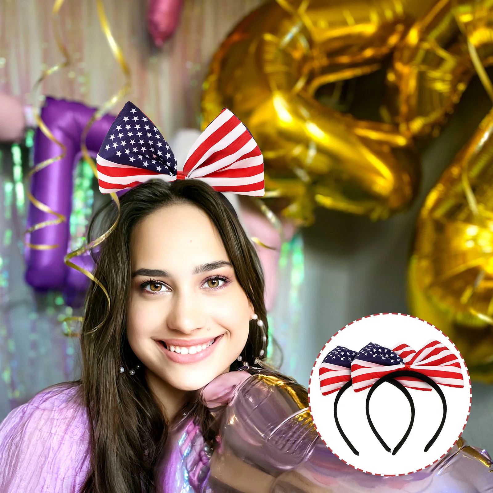 2 шт. повязка на голову с американским флагом украшение для волос День