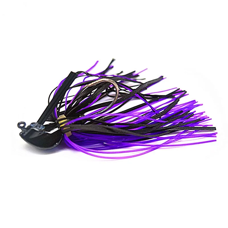 

1pcs 7g 10g 14g Spinnerbait Black Large Mouth Bass Fish Metal Bait Sequin Beard Pike Fishing Tackle Rubber Jig Soft Fishing Lure