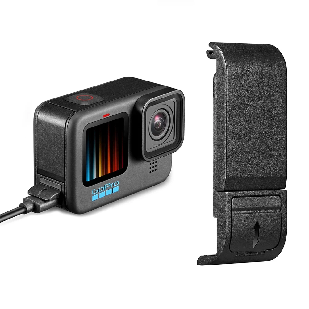 Съемная Крышка батарейного отсека зарядный чехол порт для Go Pro 10 9 черный