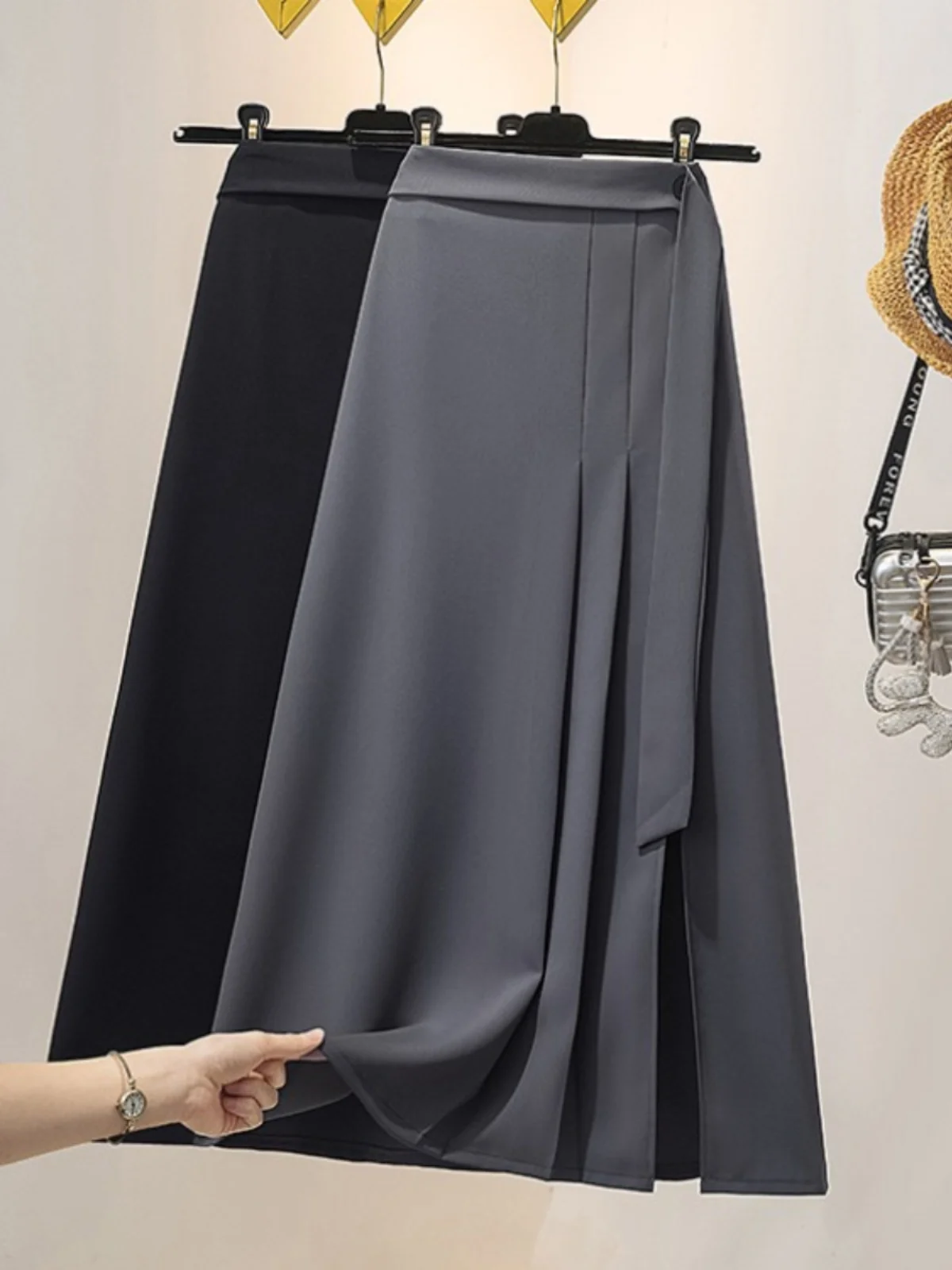 Большие размеры брендовая скидка женская летняя элегантная плиссированная юбка