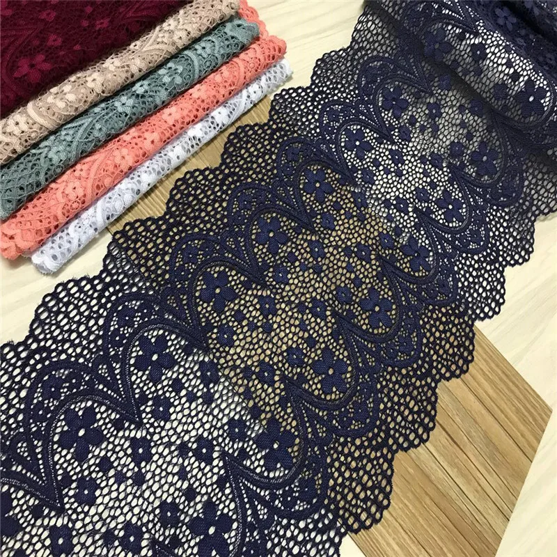 2 м/комплект эластичная кружевная отделка растягивающаяся ткань - купить по