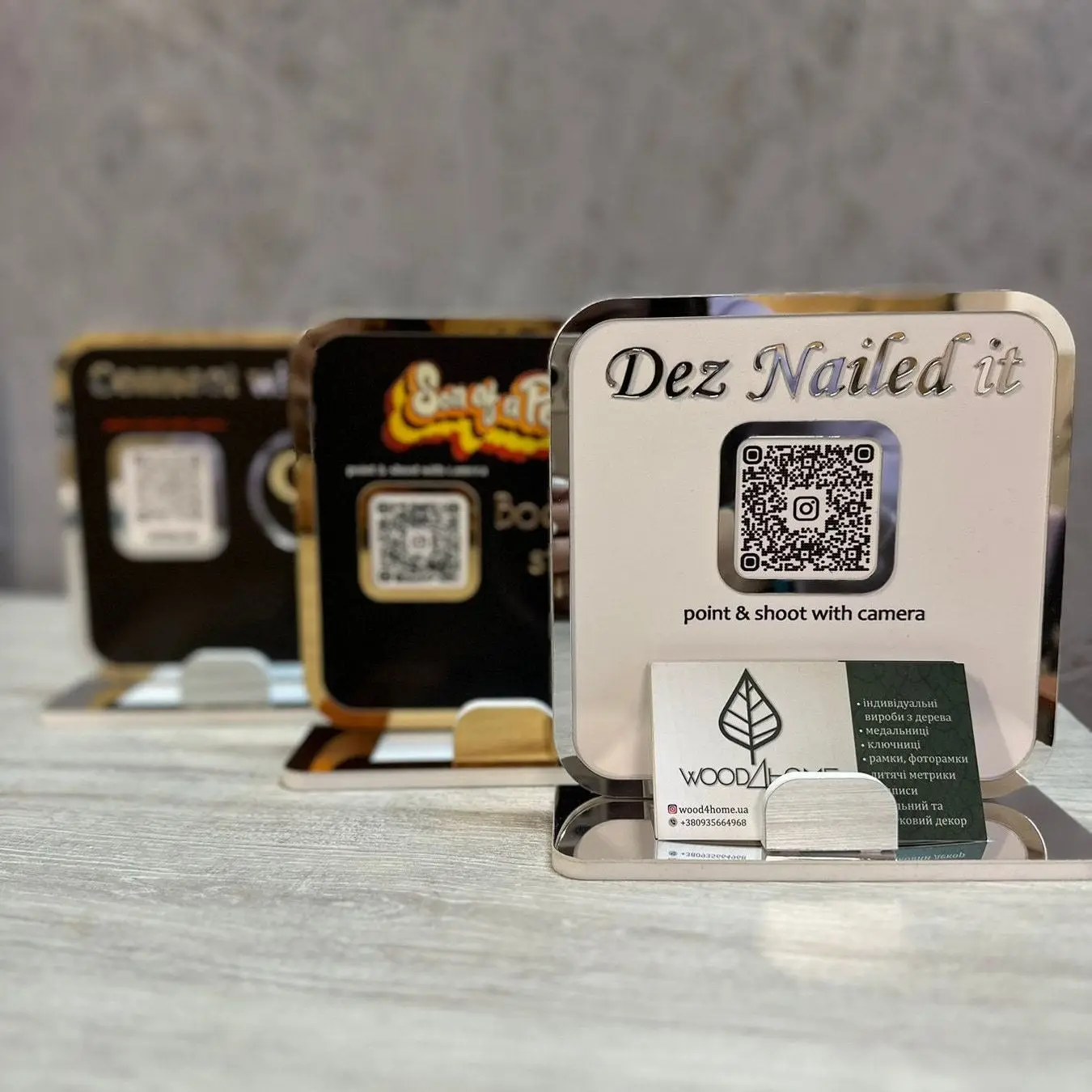 Акриловый держатель для QR-кода | AliExpress