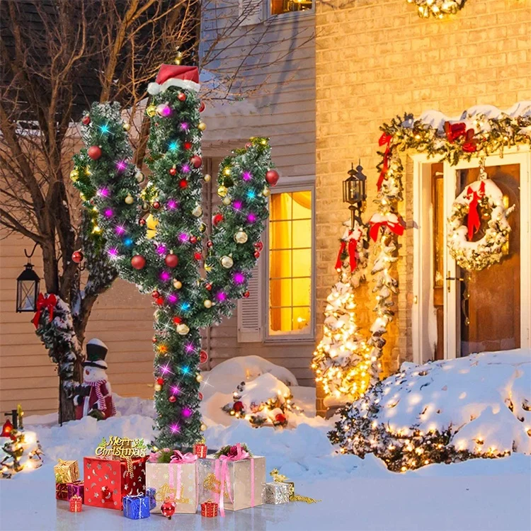 Новый год 2022 подарки 150 см кактус Рождественская елка с фотографией