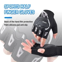 half finger cycling gloves nylon glove breathable sweat silicone pad anti slip mtb riding gloves for men women gym fitness luvas