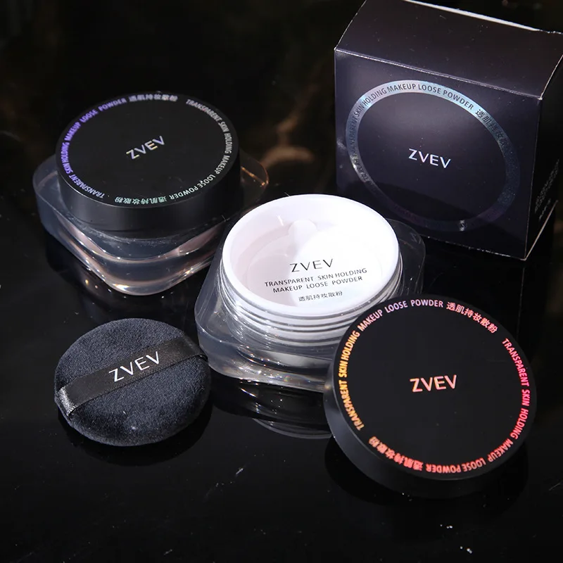 7 г ZVEV рассыпчатая фиксирующая пудра розового цвета с блестящей пудрой для