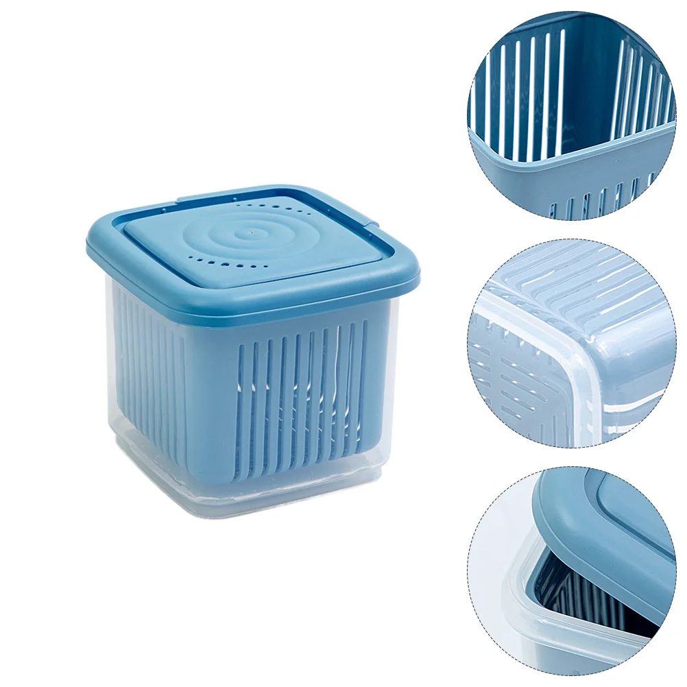 

Containers Fridge Fruit Keeper Colander Vegetable Drain Basket Berry Box Bin Produce Strainer Organizer Case