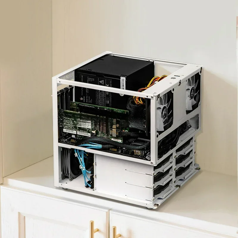 Шасси для auриги 6-Bay NAS ATX Big Power MATX Full Height PCIe Heiqunhui AIO файловое хранилище