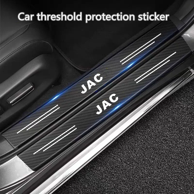 

60X7CM Carbon Fiber Car Door Threshold Protective Sticker For JAC S2 J3 Board JS2 S3 J2 S5 T8 Refine J5 J6 J4 Vapour