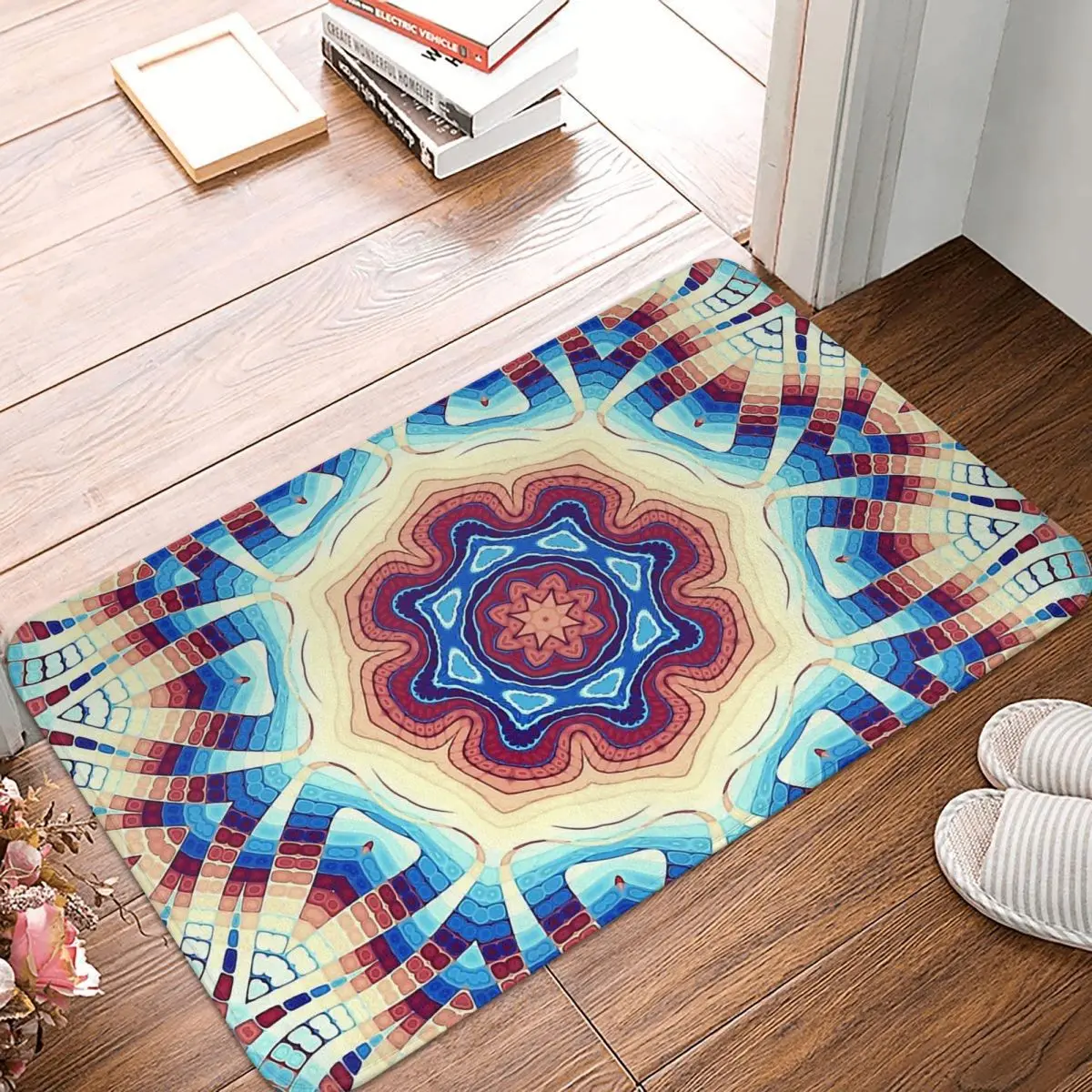 

Mandala Deco Non-slip Doormat In Art Nouveau Style Living Room Kitchen Mat Prayer Carpet Indoor Pattern Decor