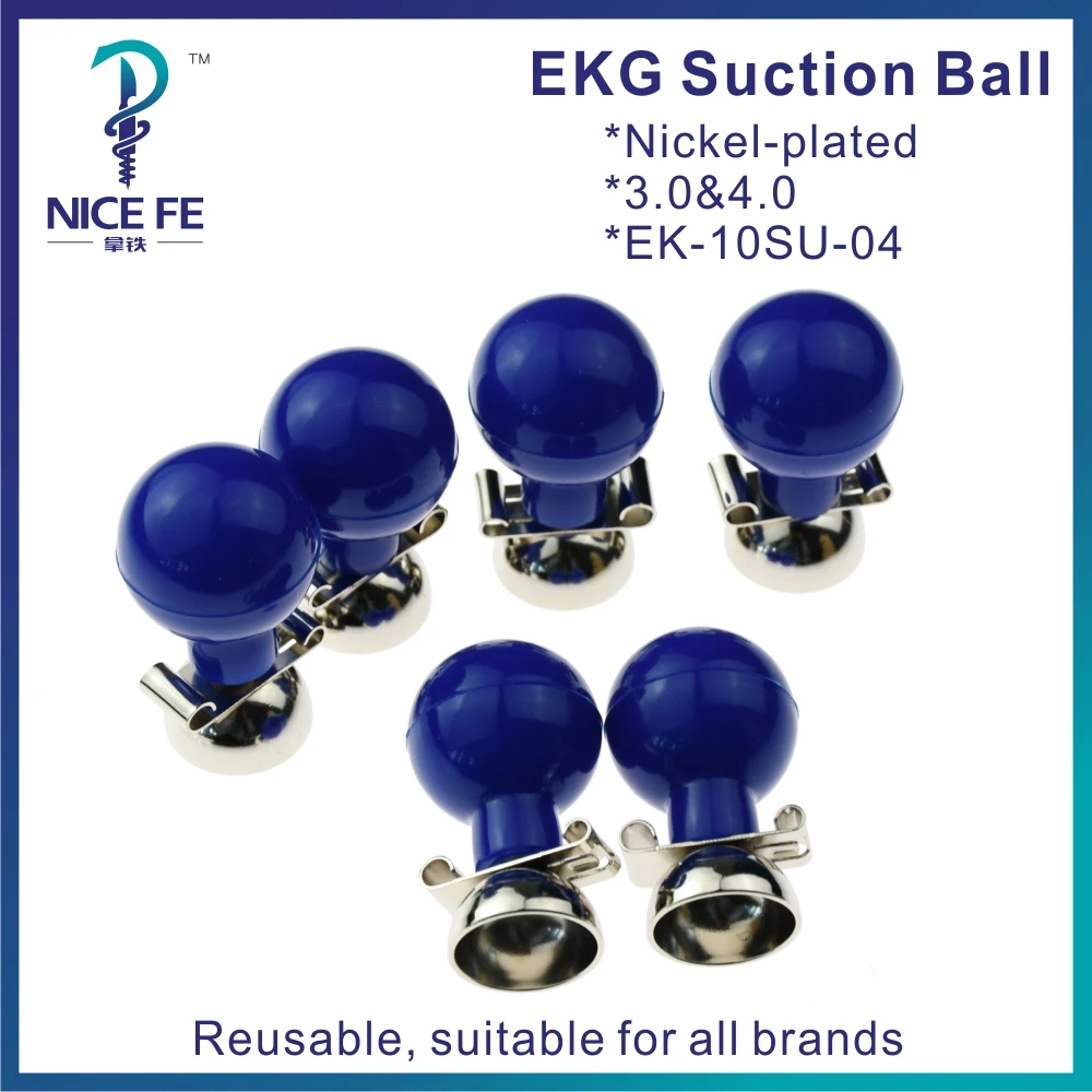 Многофункциональные всасывающие электроды EKG с никелевым покрытием 3 0 и 4