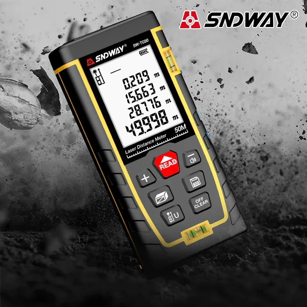 SNDWAY SW-MS TG Series Laser Distance Meter Digital Tape Measure Rangefinder Professional Range Finder