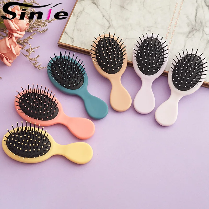 

Travel Foldable Hair Comb with Mirror Brush Massage Anti Static Hair Comb Hairdressing Personality Hairpin Styling Combs Tool