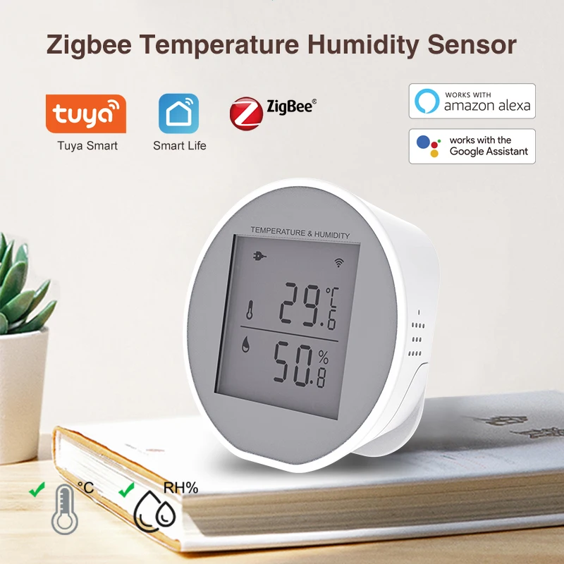 Датчик температуры и влажности Tuya Smartlife APP Zeebee