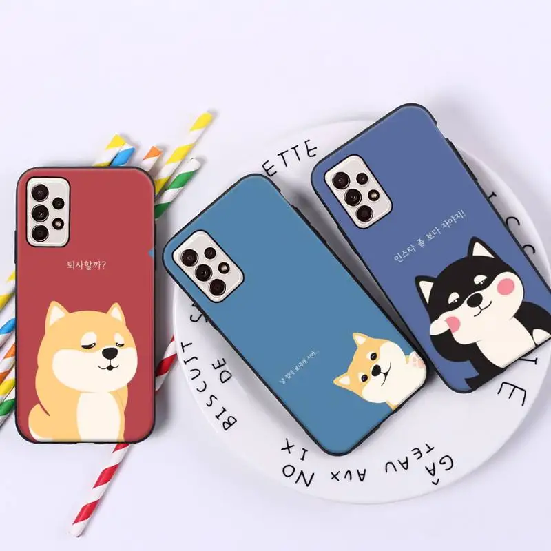 

Japanese cute animal cartoon corgi Phone Case For Samsung galaxy A S note 10 12 20 32 40 50 51 52 70 71 72 21 fe s ultra plus