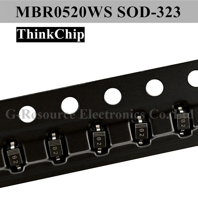 

(100 шт.) MBR0520WS SOD-323 0805 SMD диод Шоттки MBR0520 SOD323 (маркировка B2)