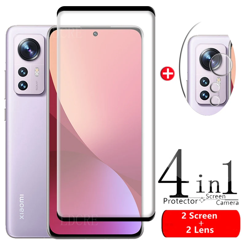 For Xiaomi Mi 12X Glass For Mi 12X Tempered Glass Protective 9H HD Full Cover Curved Screen Protetor For Mi 11 12 Pro 12X Glass
